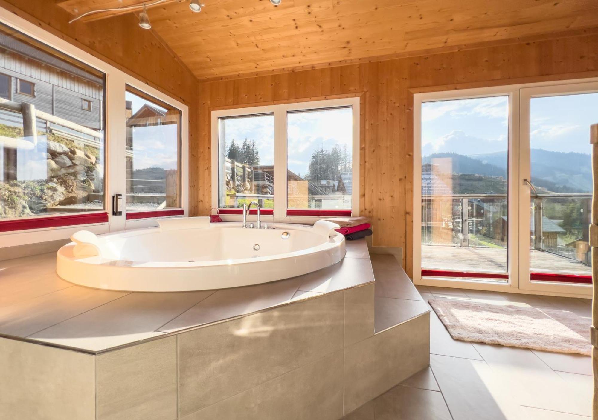 1A Chalet "Wolke" Wandern, Grillen, Wellness Im Traumhaus Wolfsberg Luaran gambar